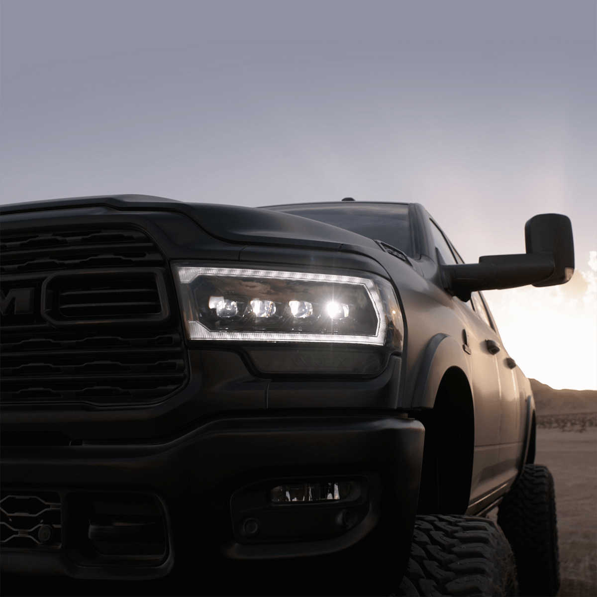 AlphaRex NOVA-Series LED Projector Headlights for Ram 2500/3500 - Alpha-Black