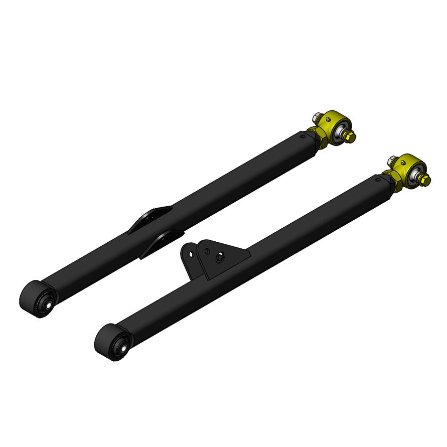 Heavy-duty adjustable rear lower control arms for off-road vehicle suspension