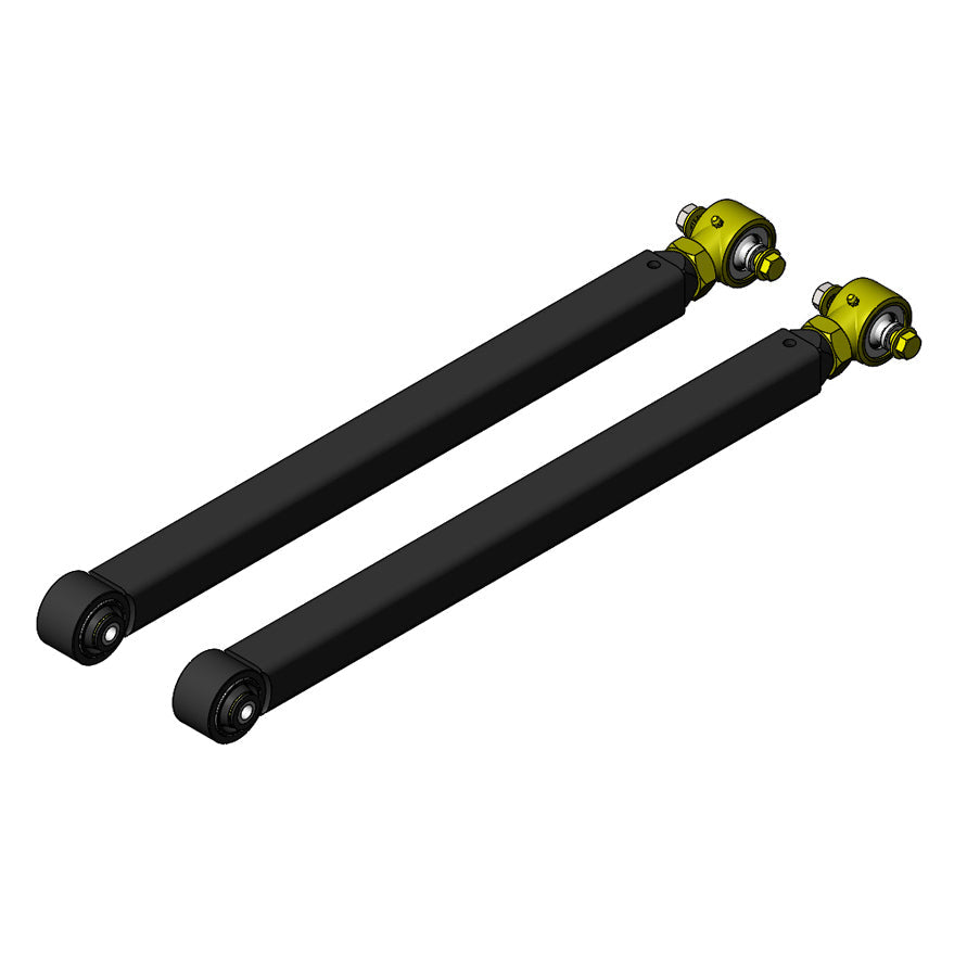 Pair of adjustable control arms for off-road and overlanding vehicle suspension