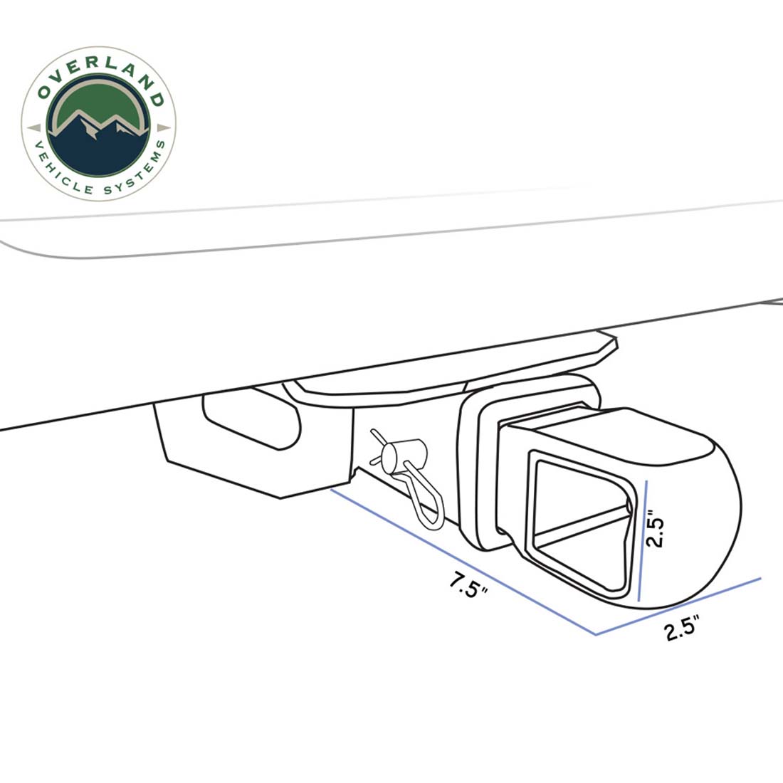 Overland Vehicle Systems aluminum receiver hitch mount for soft shackle - view 4