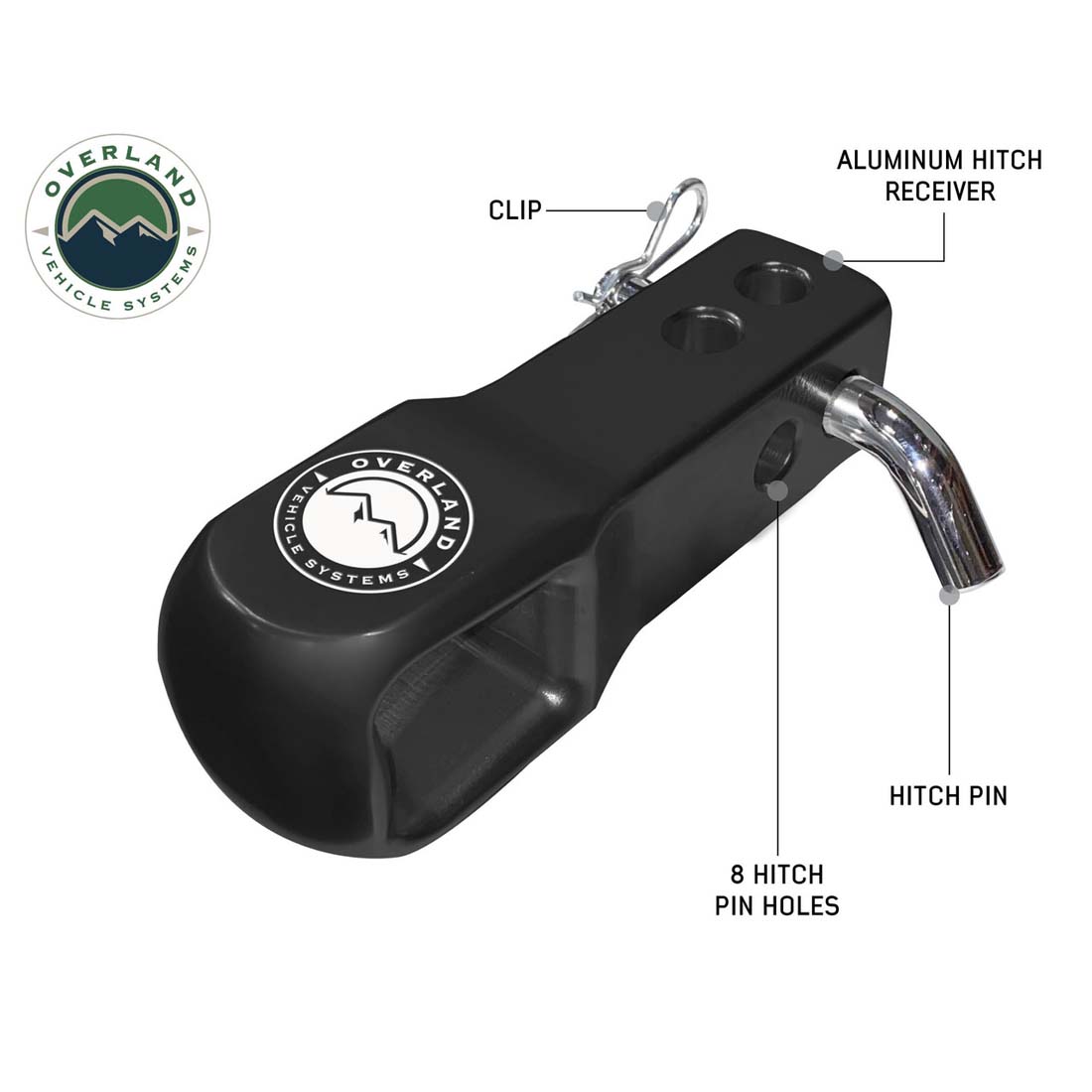 Overland Vehicle Systems aluminum receiver hitch mount for soft shackle - view 7