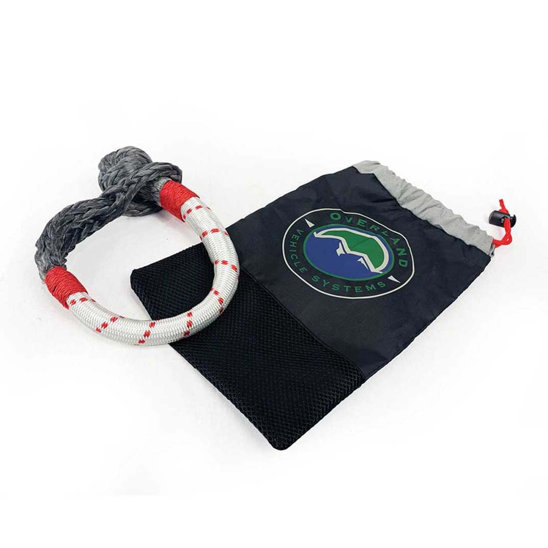 Overland Vehicle Systems 7/16 inch soft shackle with loop, abrasive sleeve and storage bag