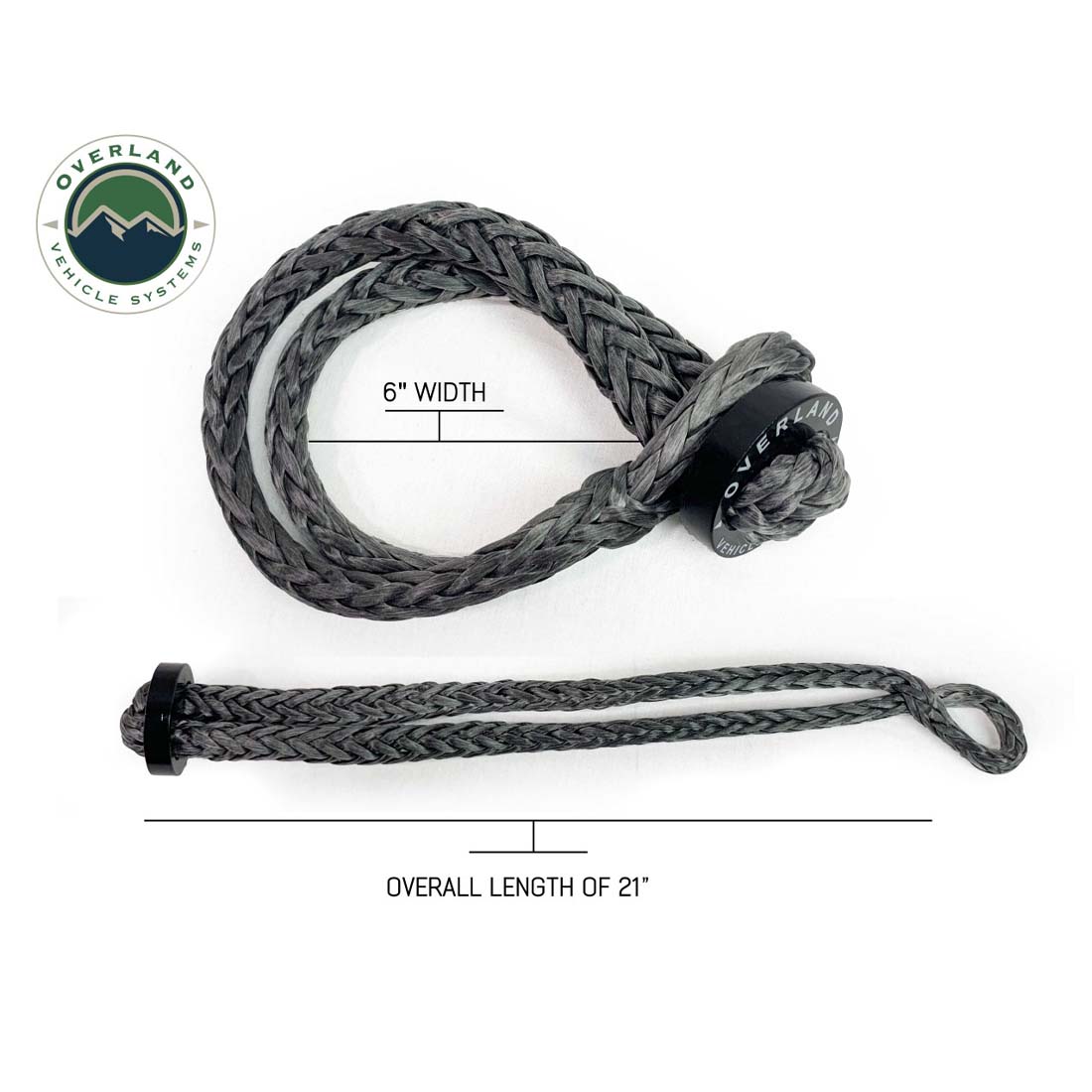 Overland Vehicle Systems 7/16 inch soft shackle with collar and storage bag - view 3