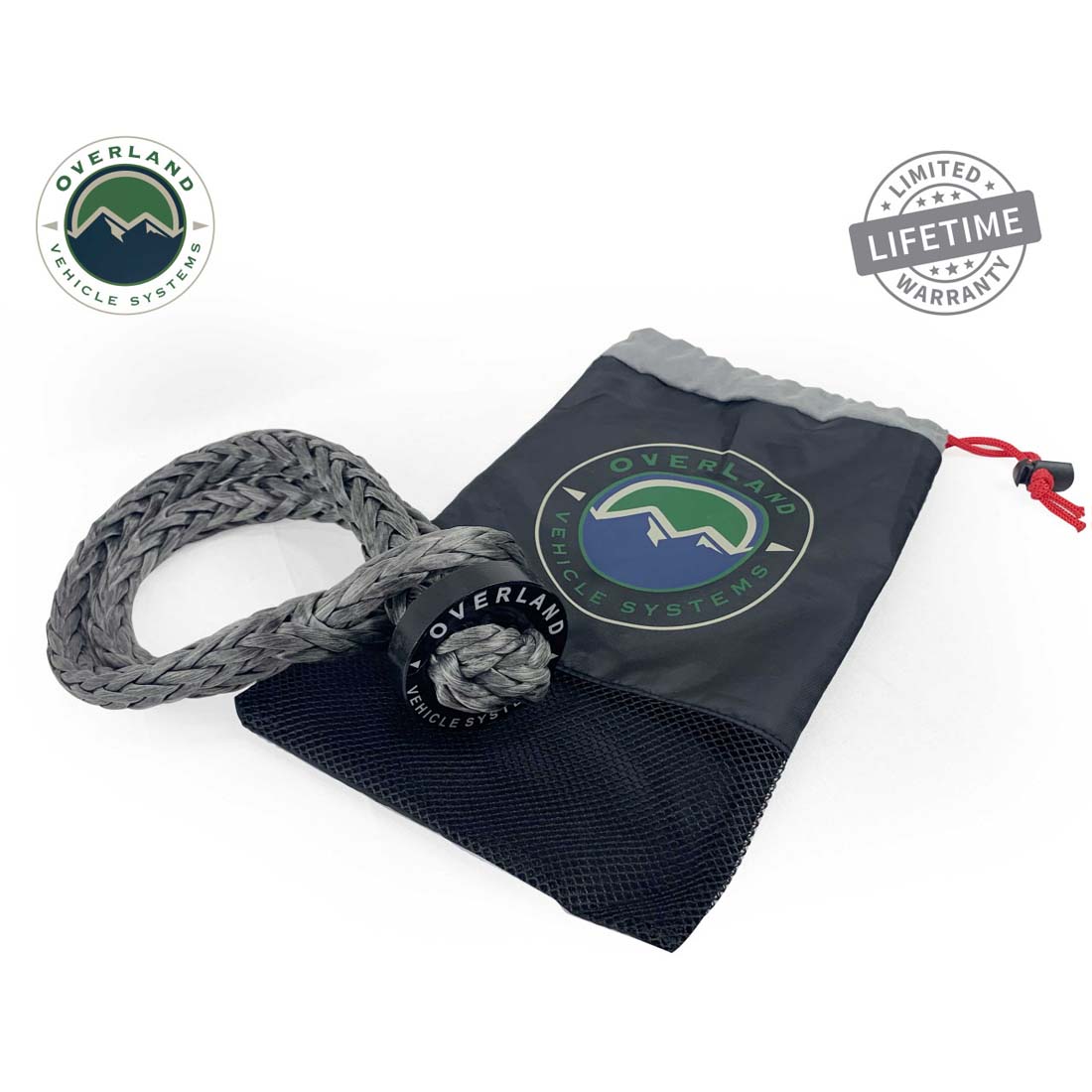 Overland Vehicle Systems 7/16 inch soft shackle with collar and storage bag - view 10