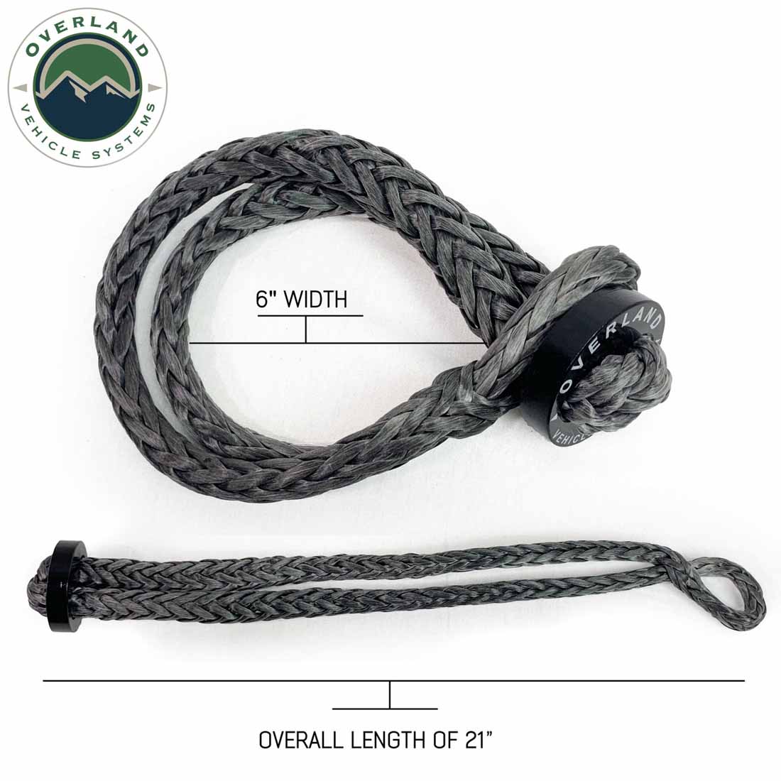 Overland Vehicle Systems 5/8 inch soft shackle with collar and storage bag - view 2