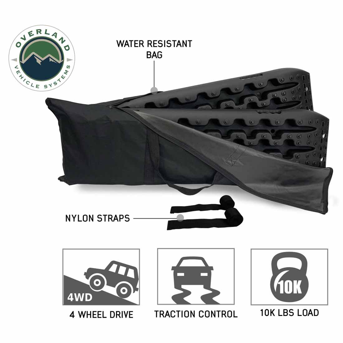 Overland Vehicle Systems recovery ramp with pull strap and storage bag - view 5