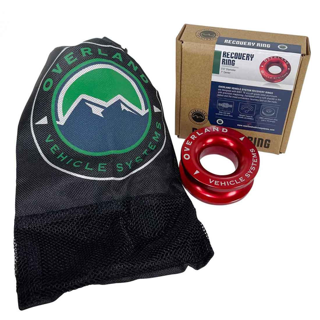 Overland Vehicle Systems 2.5 in recovery ring with storage bag