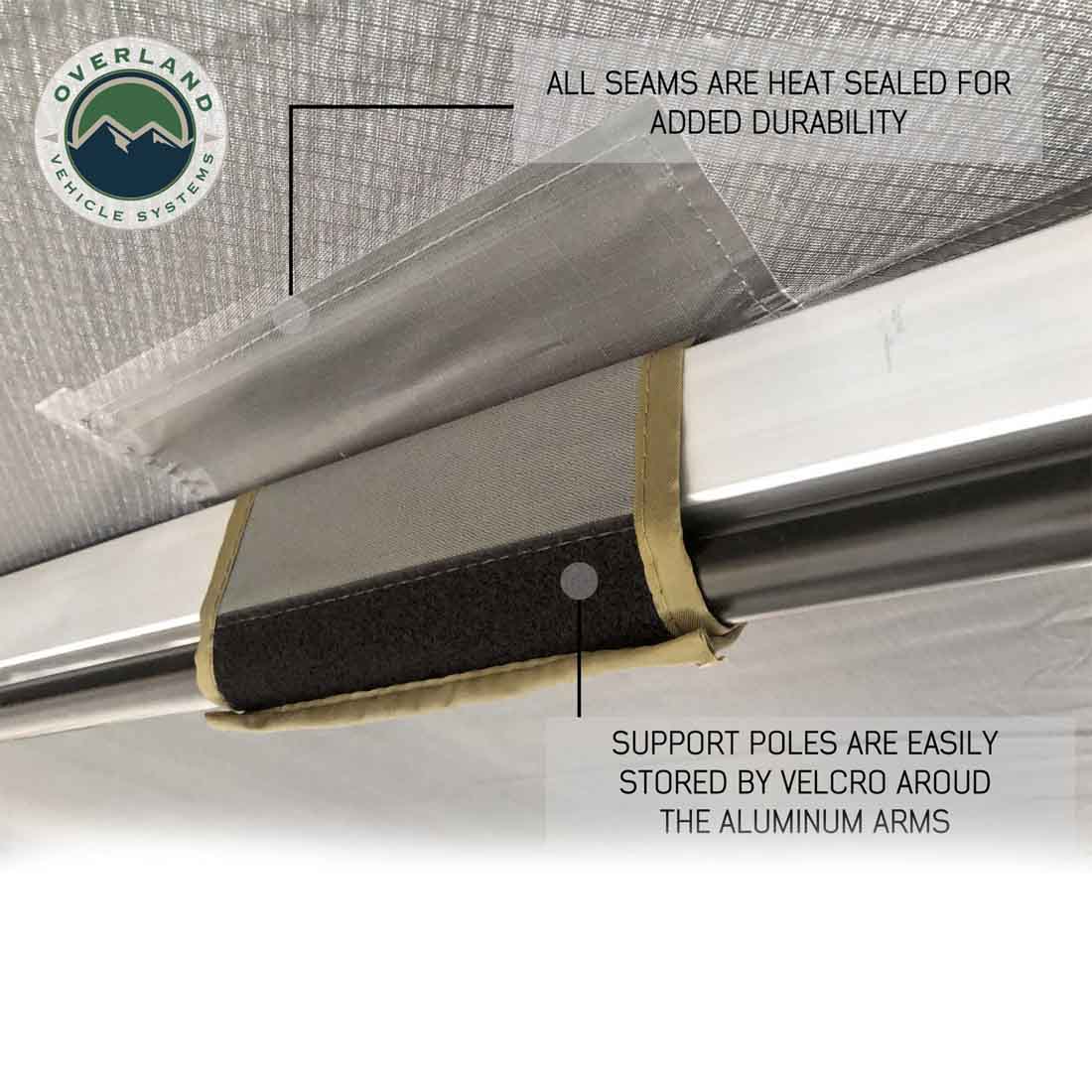 Overland Vehicle Systems HD Nomadic 270 awning with walls 1, 2 and 3, passenger side - view 8