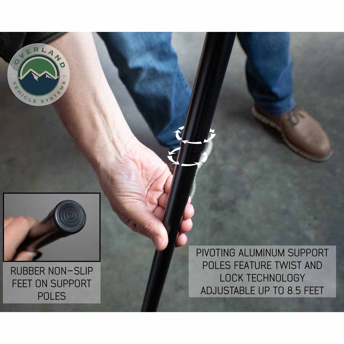 Overland Vehicle Systems HD Nomadic 180 degree awning in dark grey - view 6