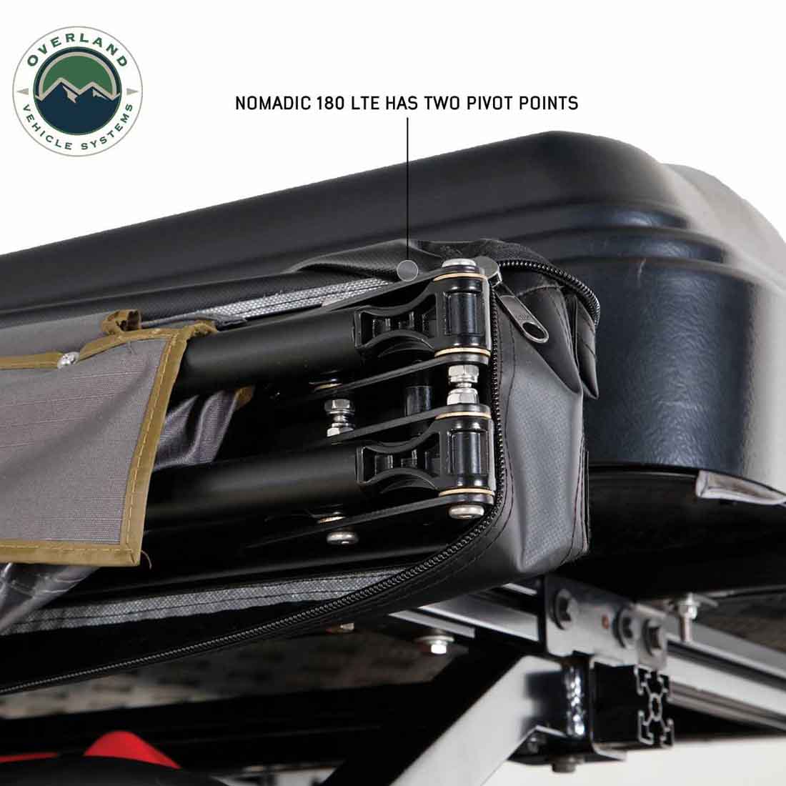 Overland Vehicle Systems HD Nomadic 180 LTE awning in dark grey with black travel cover - view 6