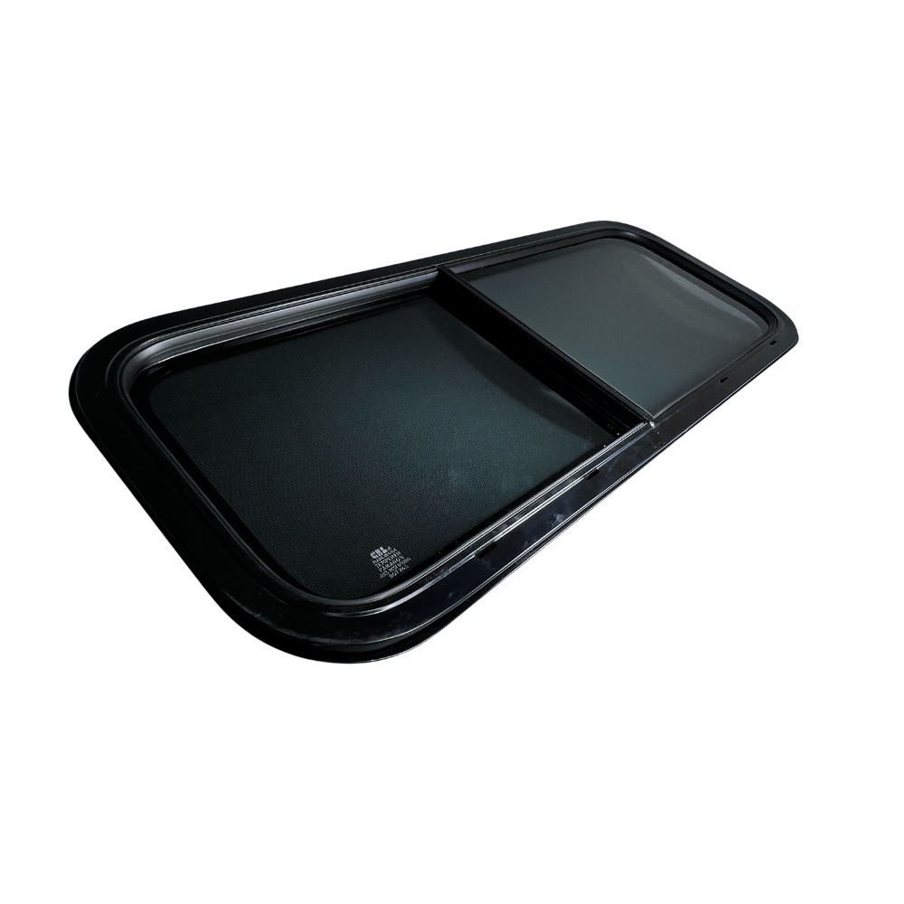 CRL Glass Slider Window w/ Clamp Ring (Driver Side) for Sprinter Van Wideout