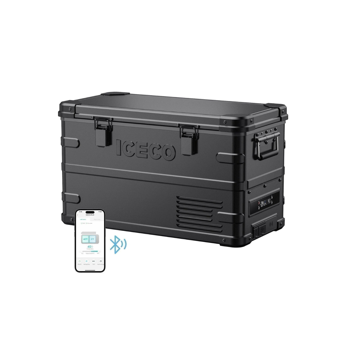 ICECO APL35 dual zone fridge freezer in black