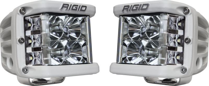 RIGID D-SS PRO Side Shooter LED Pods, Flood, White Housing, Pair