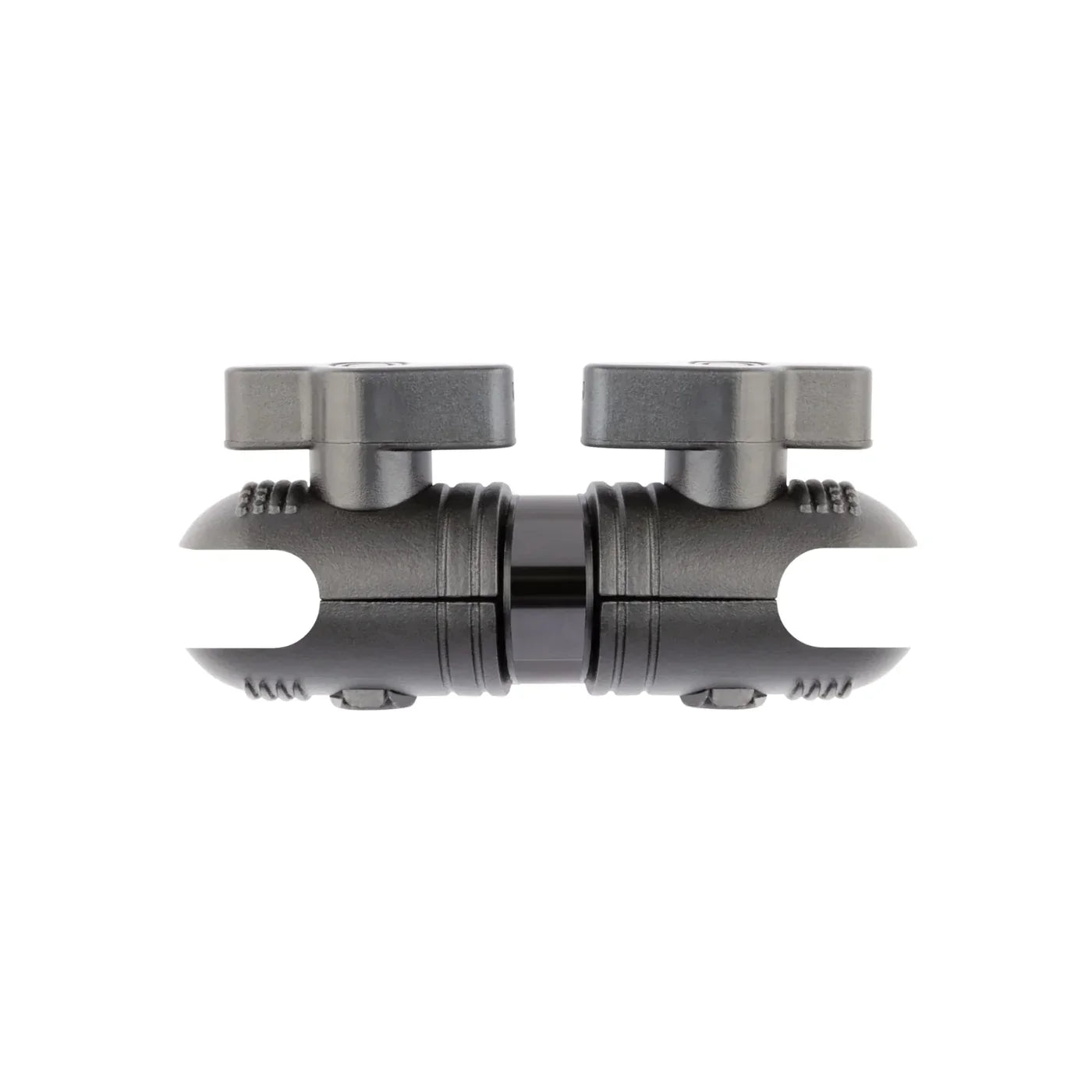 Matte aluminum mounting arm for vehicle accessory installation, isolated on white background