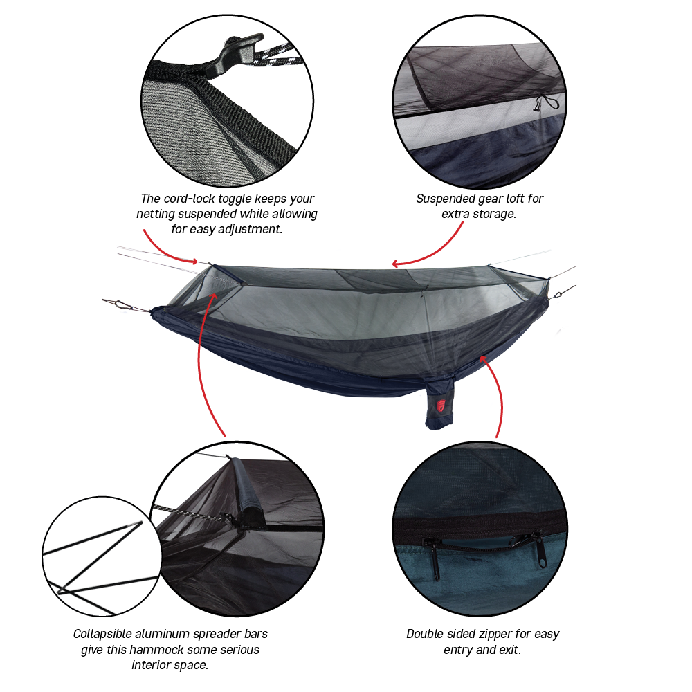 GrandTrunk Grand Trunk Skeeter Beeter XT Mosquito Net Hammock - SKU SBH-XT - 2 SBH xt 04 - off-road overland product image