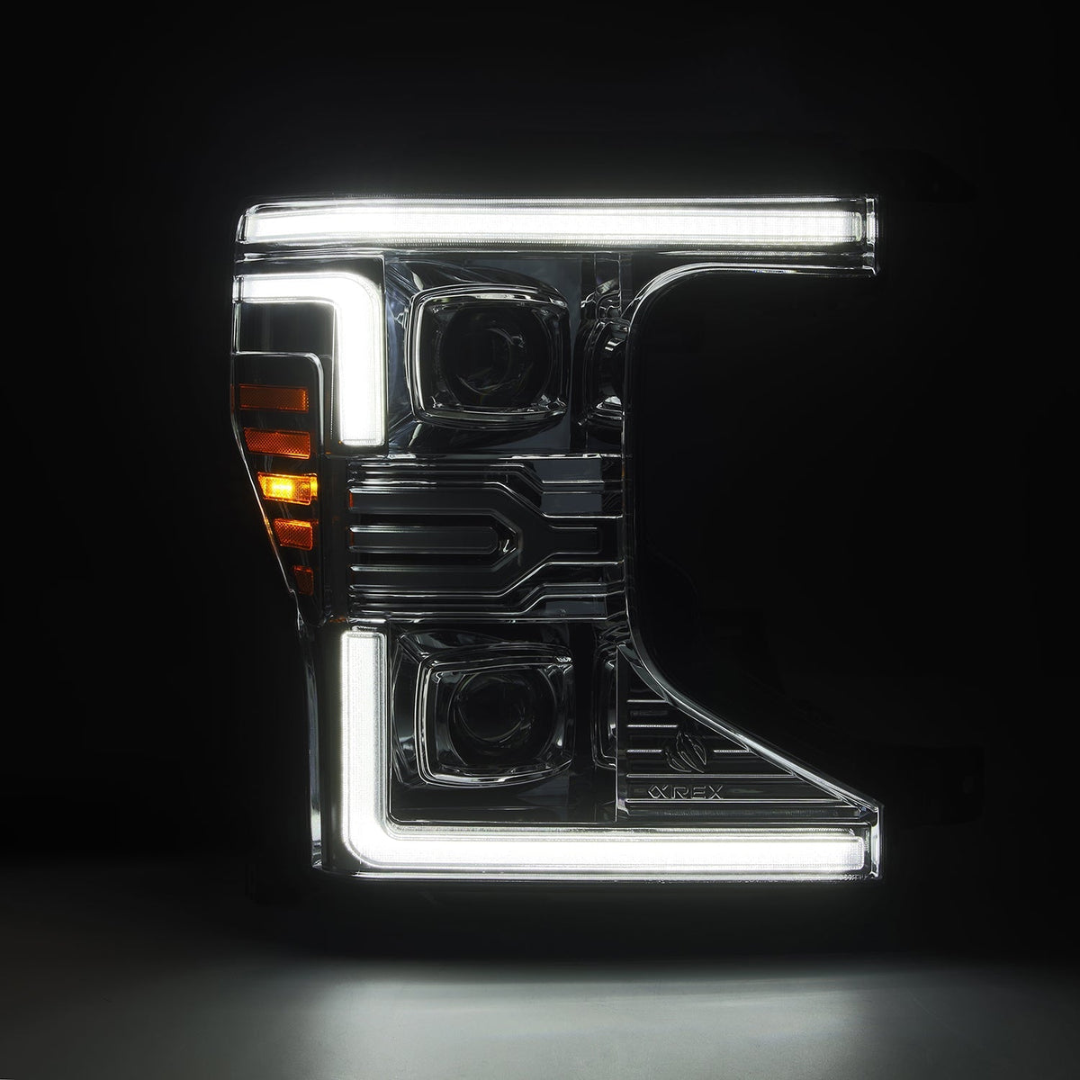 AlphaRex LUXX-Series LED Projector Headlights for Ford Super Duty - Chrome
