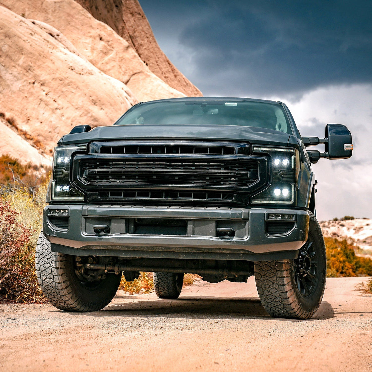AlphaRex NOVA-Series LED Projector Headlights for Ford Super Duty - Black