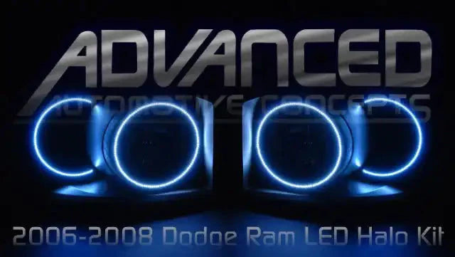 20062008DodgeRamCustomLEDHaloHeadlightsDemonEyesAACAACstyleORACLERedXenonHIDSRT10 - NVMOS