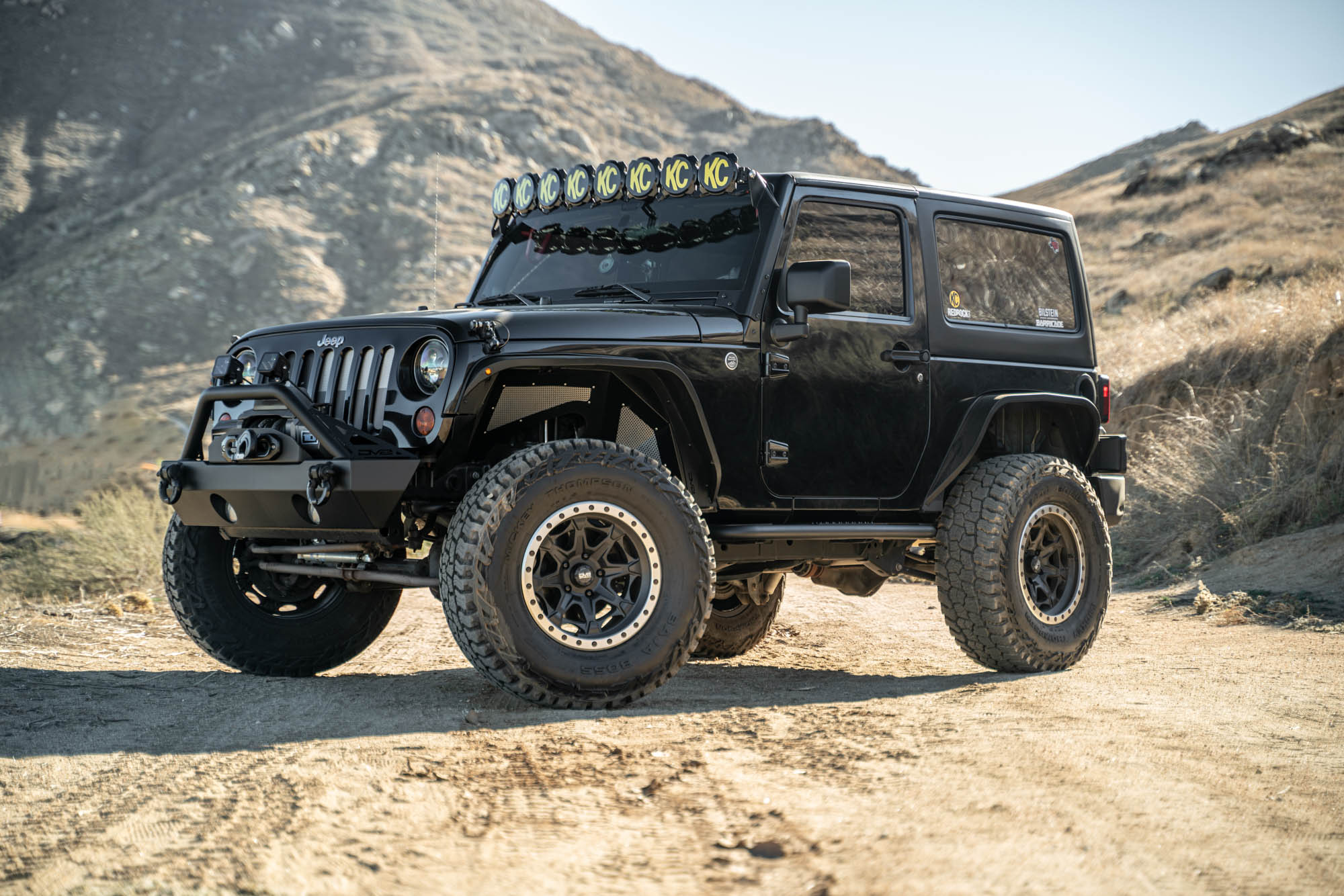 2007-2018-2-Door-Jeep-Wrangler-JK-OE-Plus-Side-Steps-Installed-04 - NVMOS