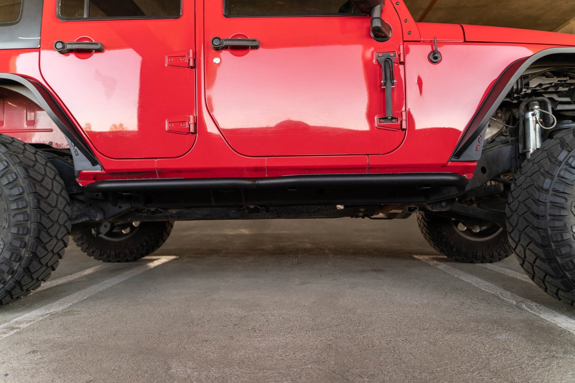2007-2018-4-Door-Jeep-Wrangler-JK-OE-Plus-Side-Steps_Installed-14 - NVMOS