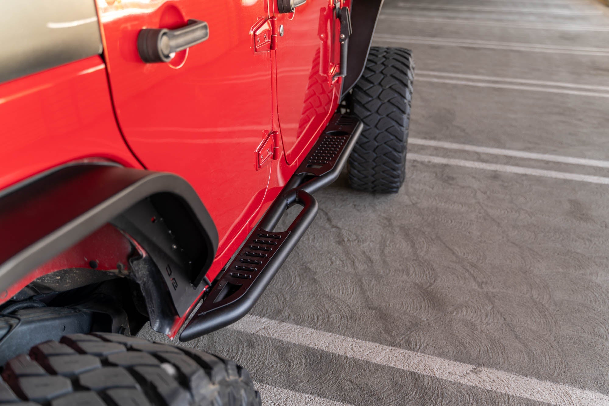 2007-2018-4-Door-Jeep-Wrangler-JK-OE-Plus-Side-Steps_Installed-16 - NVMOS