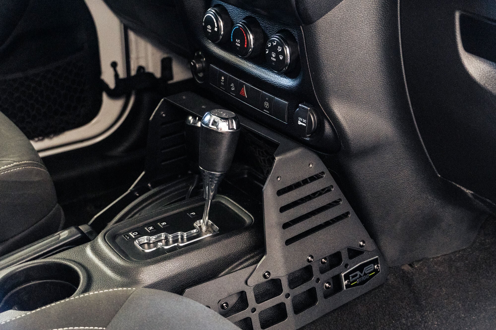 2007-2018-Jeep-Wrangler-JK-Center-Console-Molle-Panels-_-Device-Bridge-Automatic_Installed-2 - NVMOS