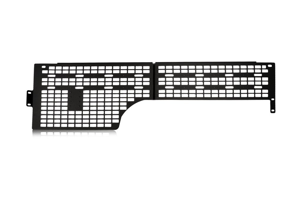 Toyota Tundra bed MOLLE panel system, black steel, 2007-2020 driver side accessory organizer