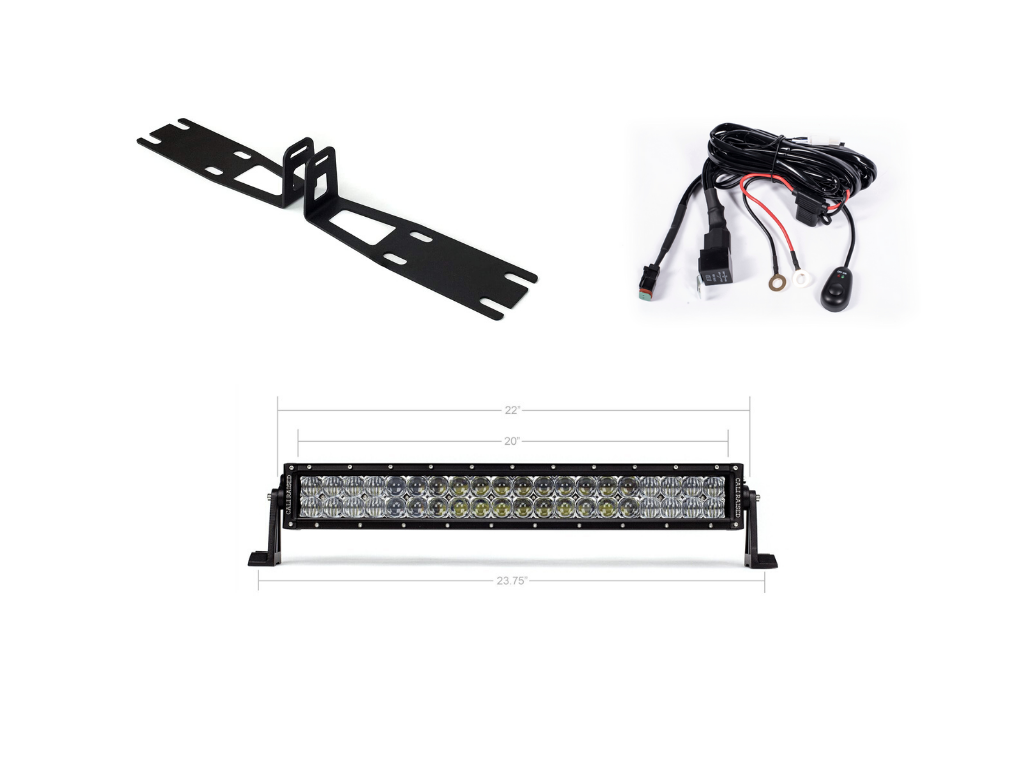 Dodge 2500 3500 hidden bumper 22 inch LED light bar kit with bracket and wiring