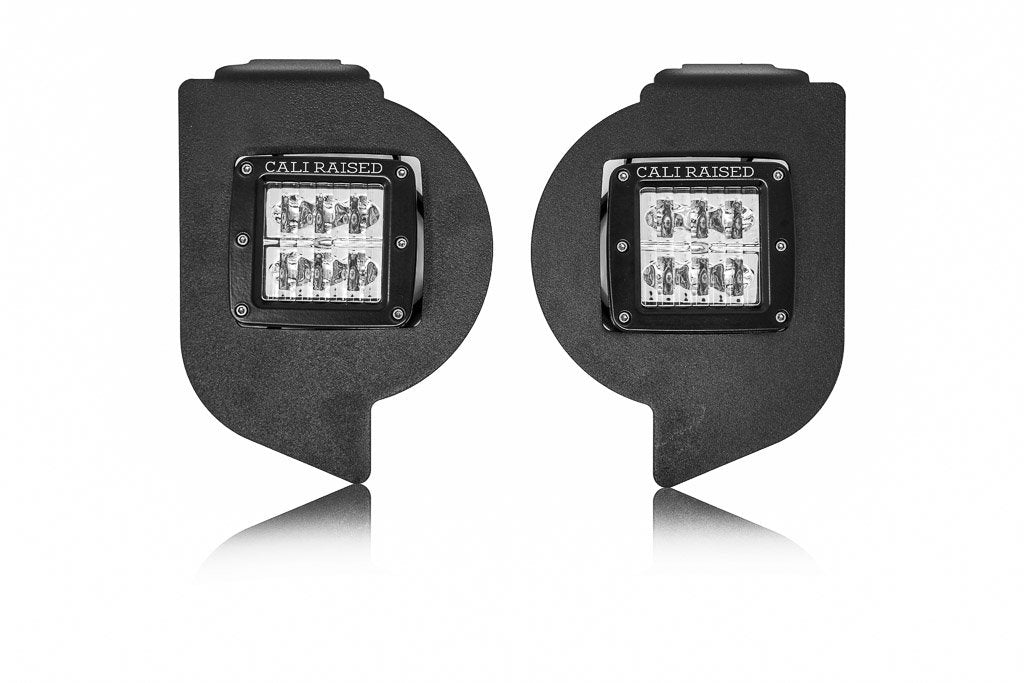 Toyota 4Runner LED fog light pod replacement mounting brackets, set of two, black finish