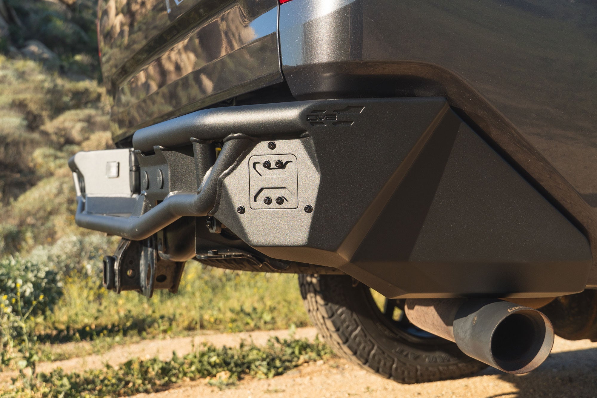 2014-2021-Toyota-Tundra-Tube-Rear-Bumper-Installed-8 - NVMOS