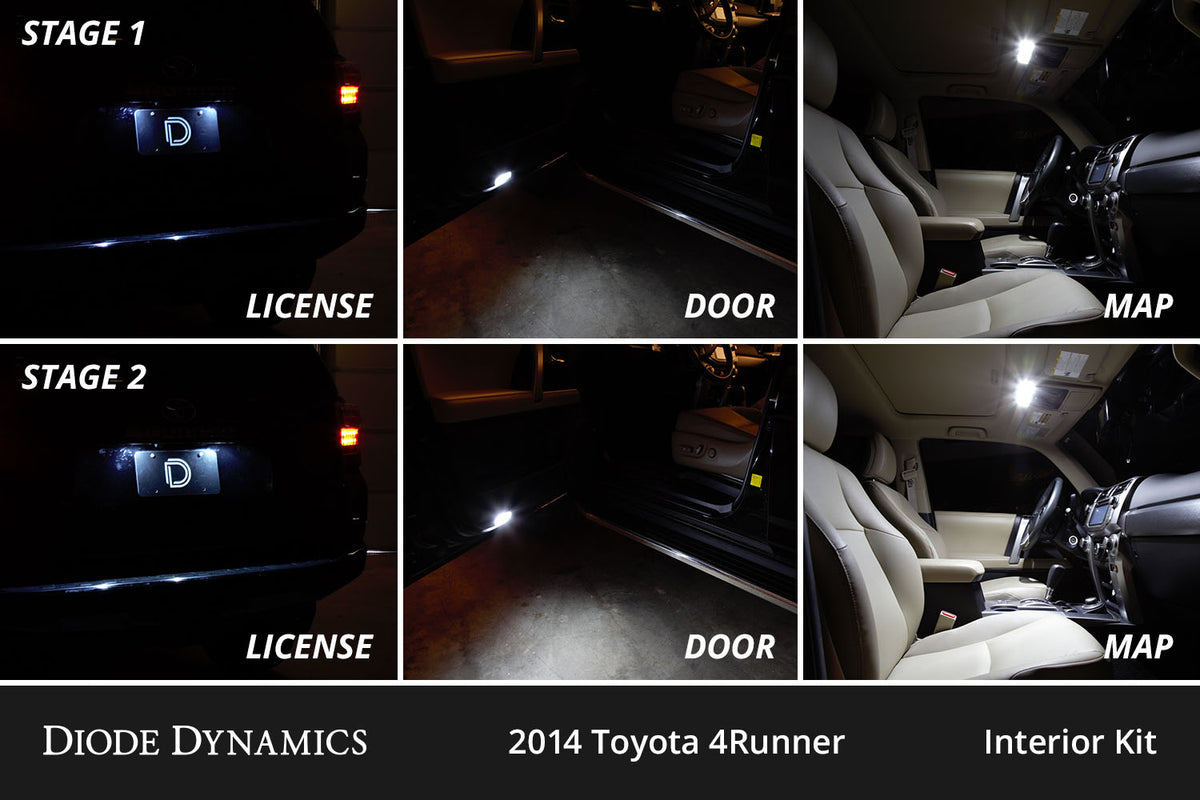 Diode Dynamics interior LED conversion kit for 2010-2024 Toyota 4Runner – detail graphic