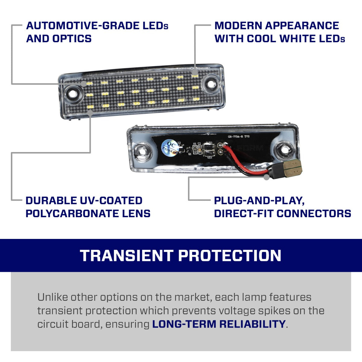 Form Lighting LED license plate lights for 2014-2024 Toyota 4Runner – features