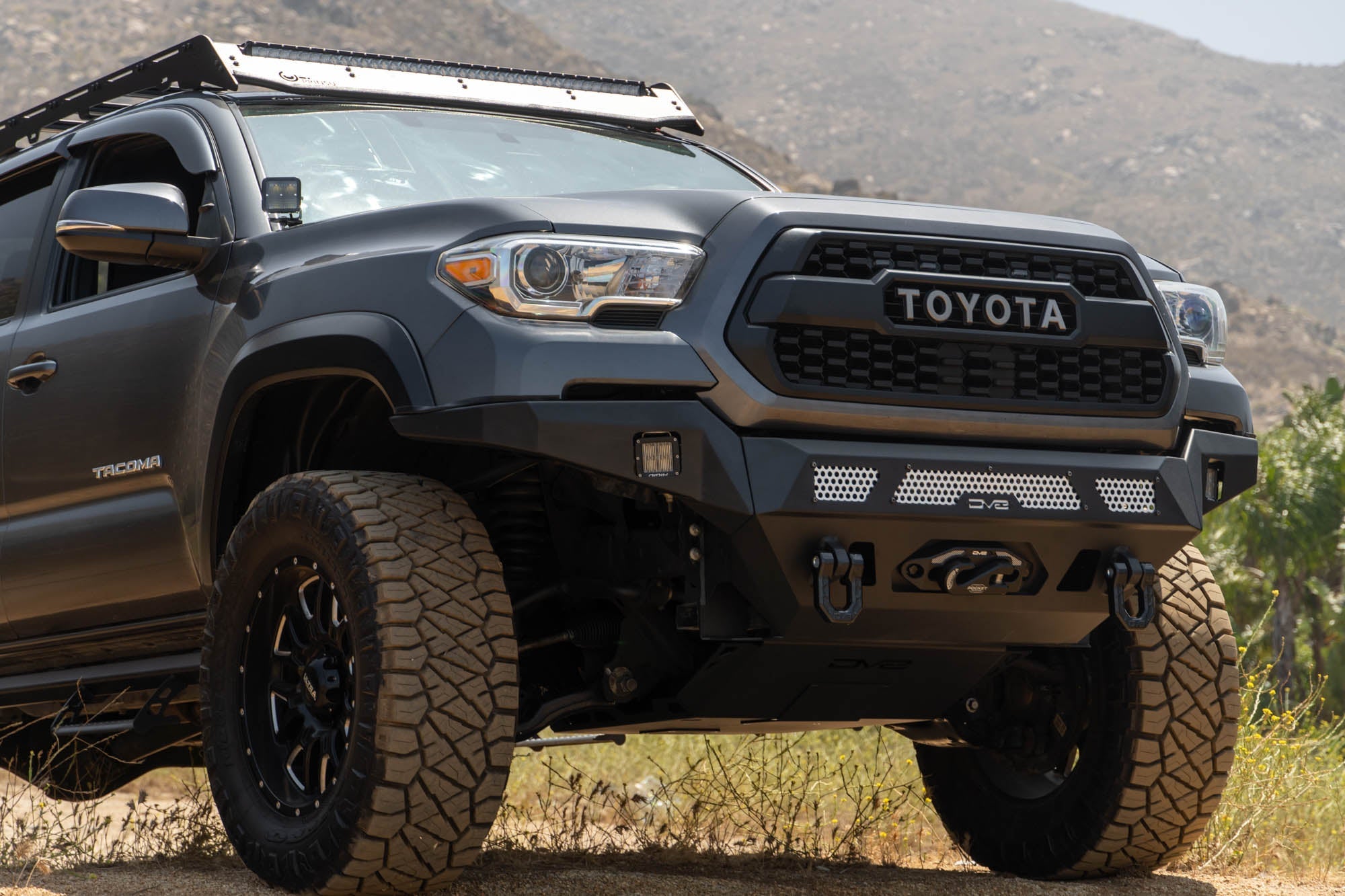 2016-2023-Toyota-Tacoma-MTO-Series-Winch-Front-Bumper-Installed-15 - NVMOS