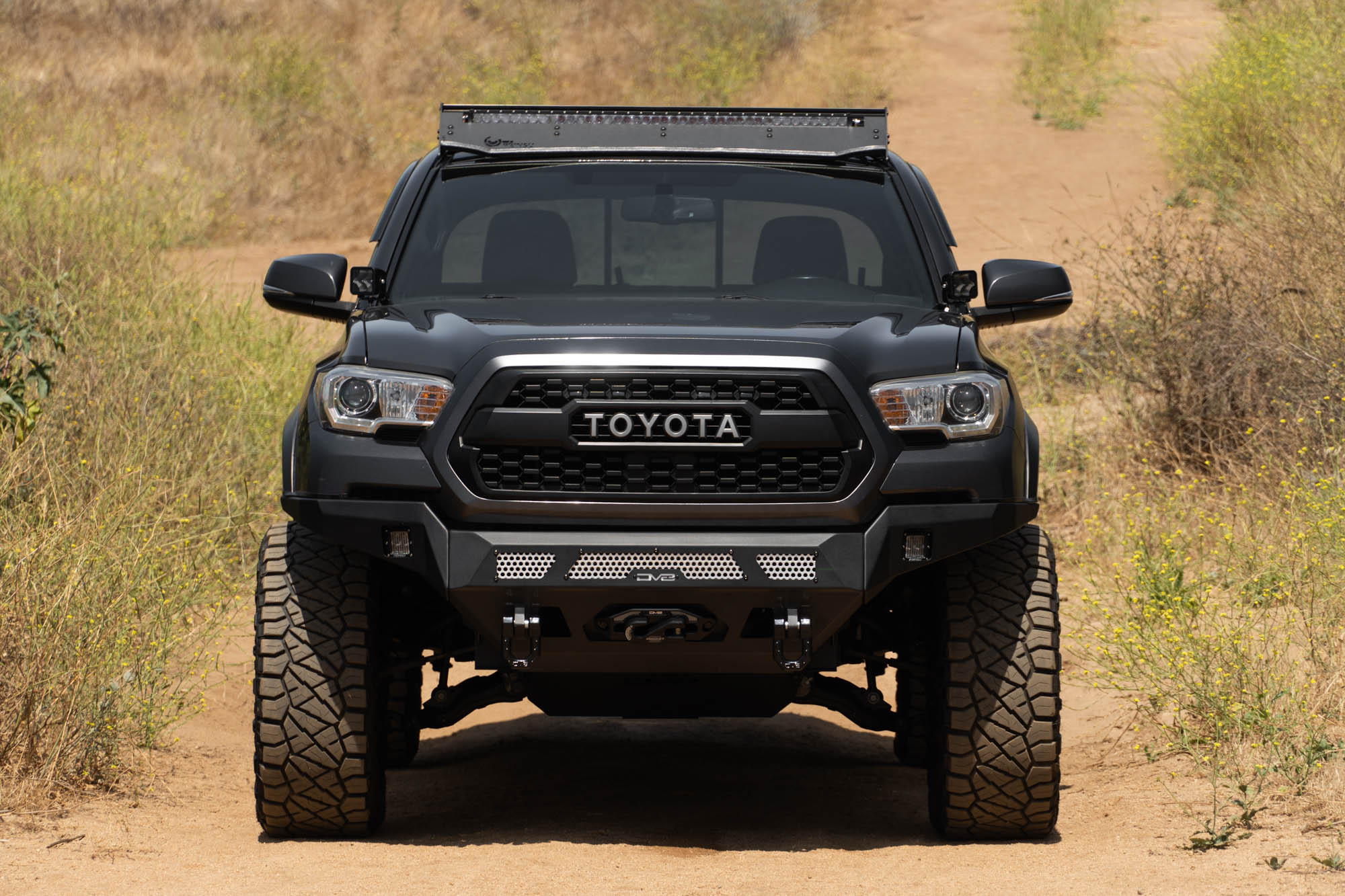 2016-2023-Toyota-Tacoma-MTO-Series-Winch-Front-Bumper-Installed-4 - NVMOS