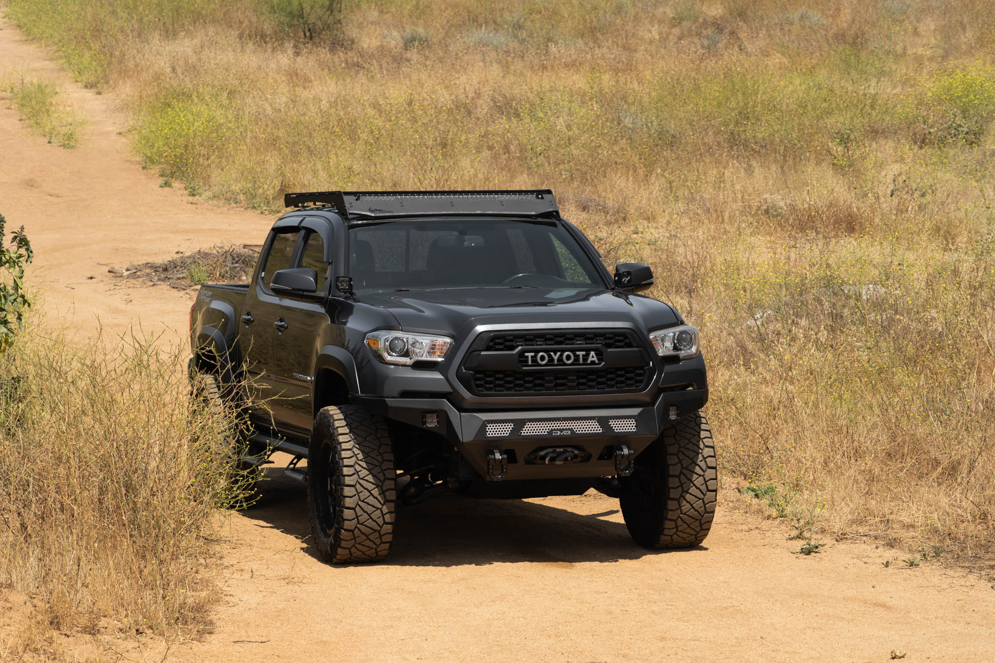 2016-2023-Toyota-Tacoma-MTO-Series-Winch-Front-Bumper-Installed-5 - NVMOS