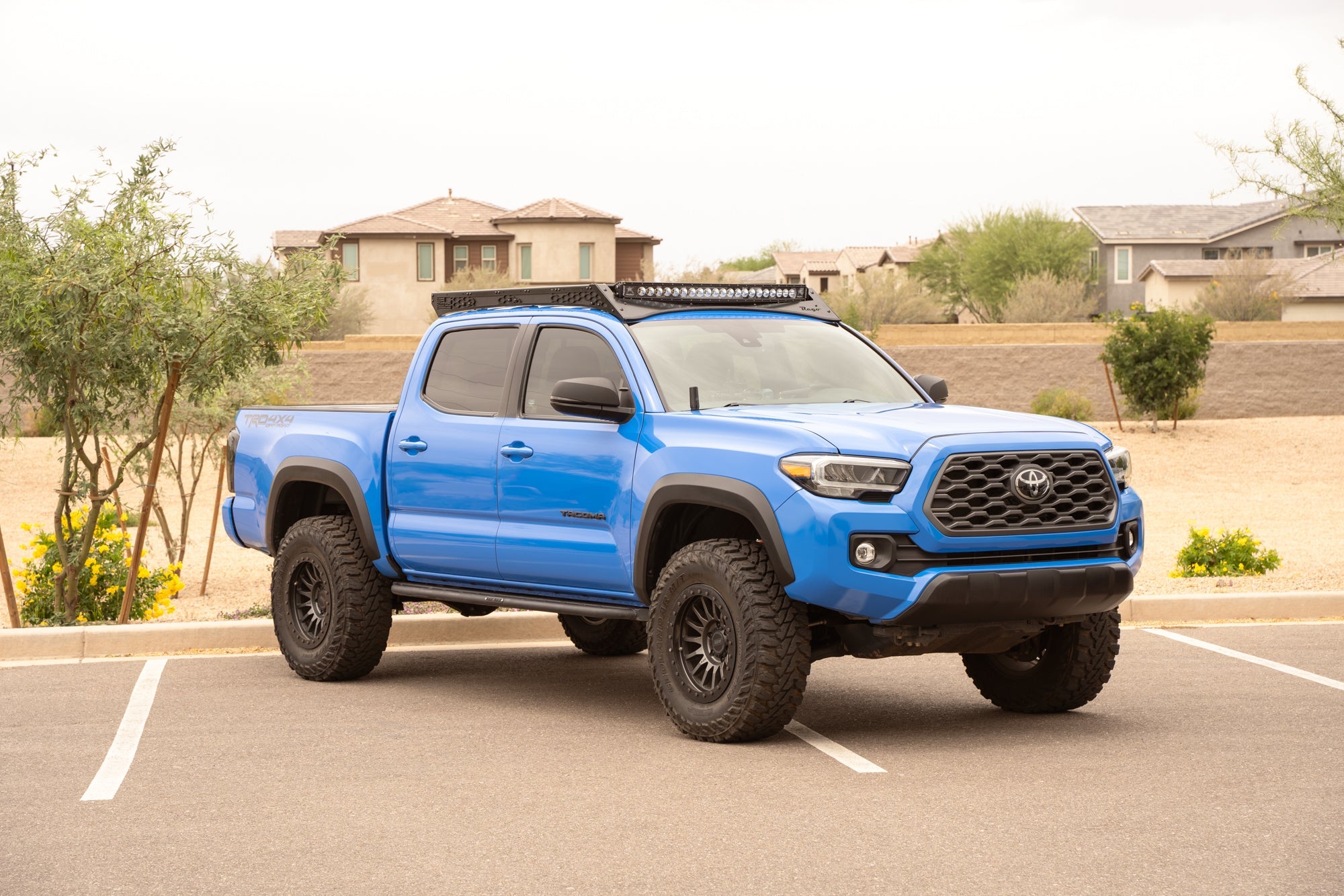 2016-2023-Toyota-Tacoma-Roof-Rack-40_-Light-Bar-Installed-1 - NVMOS