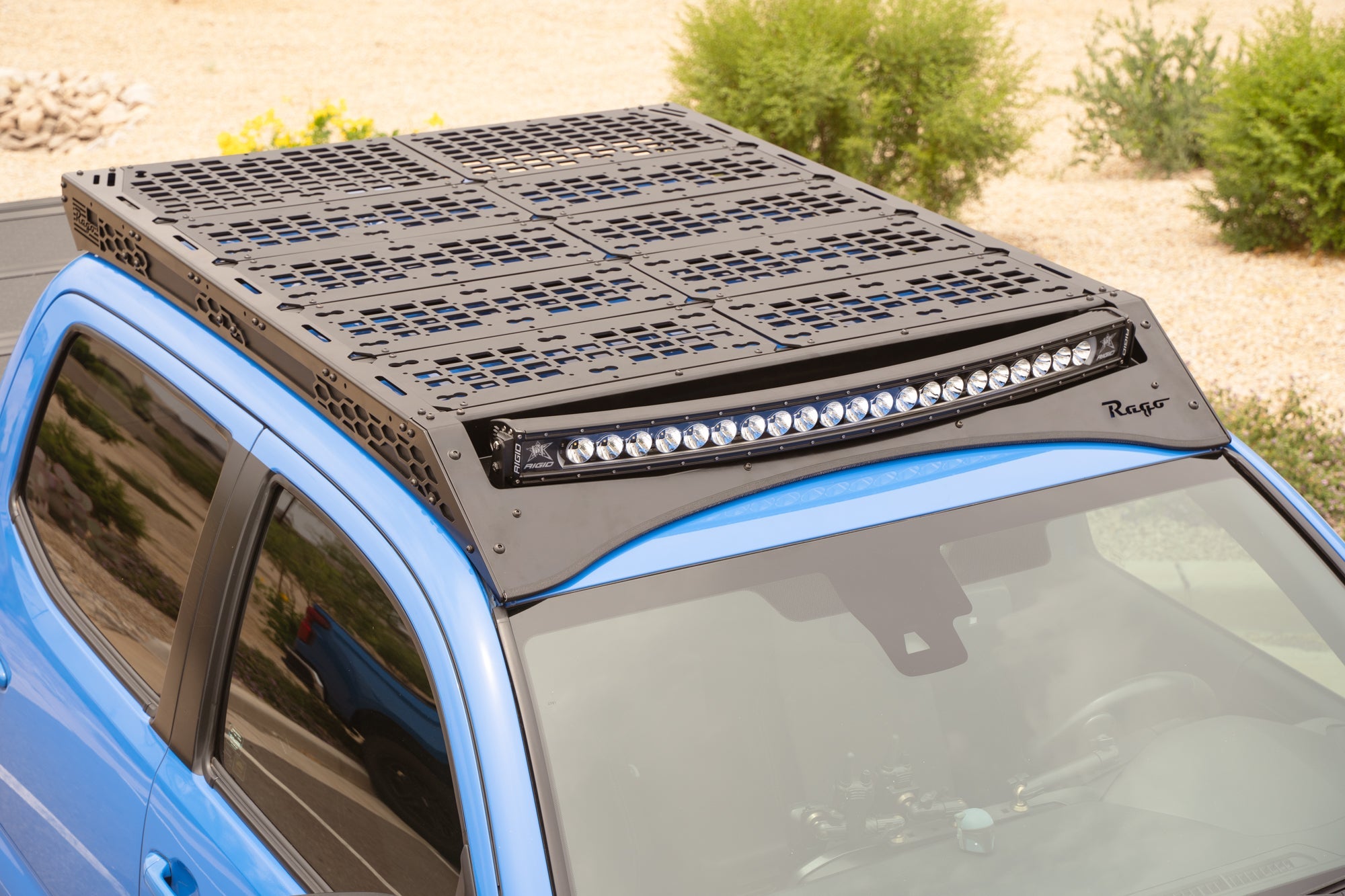 2016-2023-Toyota-Tacoma-Roof-Rack-40_-Light-Bar-Installed-5 - NVMOS