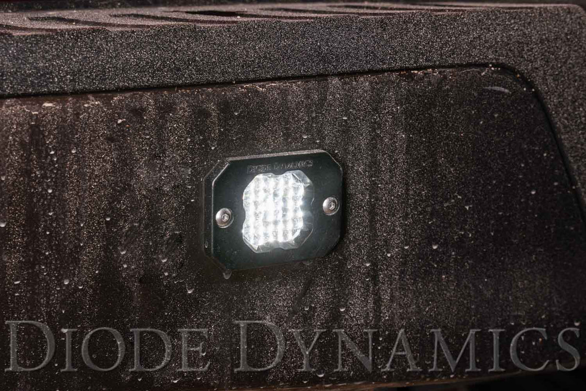 Diode Dynamics SSC1 White Pro Flush Mount LED Pod (Pair) for trucks and SUVs – mounted