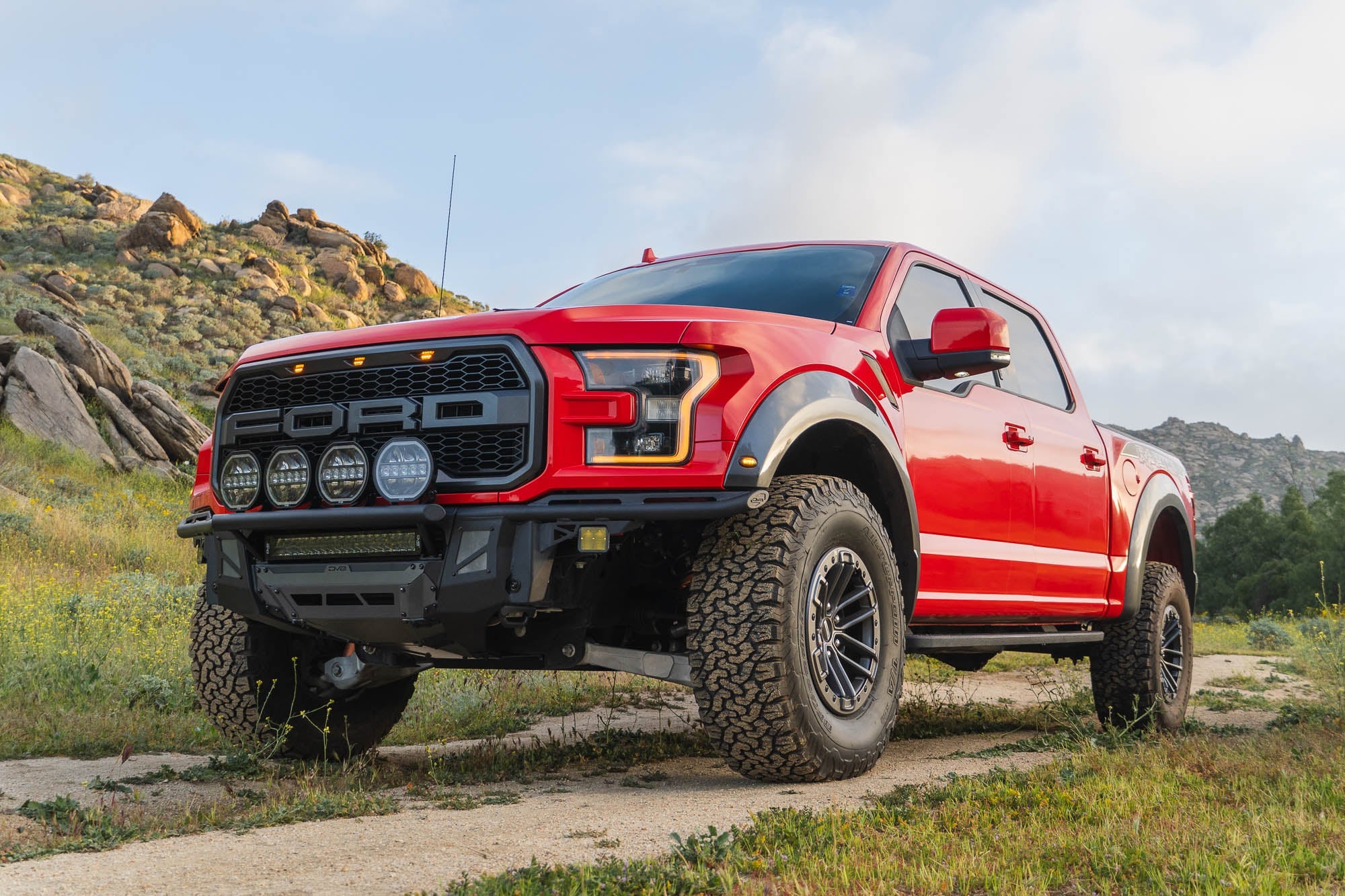 2017-2020-Ford-F-150-Raptor-Tube-Front-Bumper-Installed-1 - NVMOS