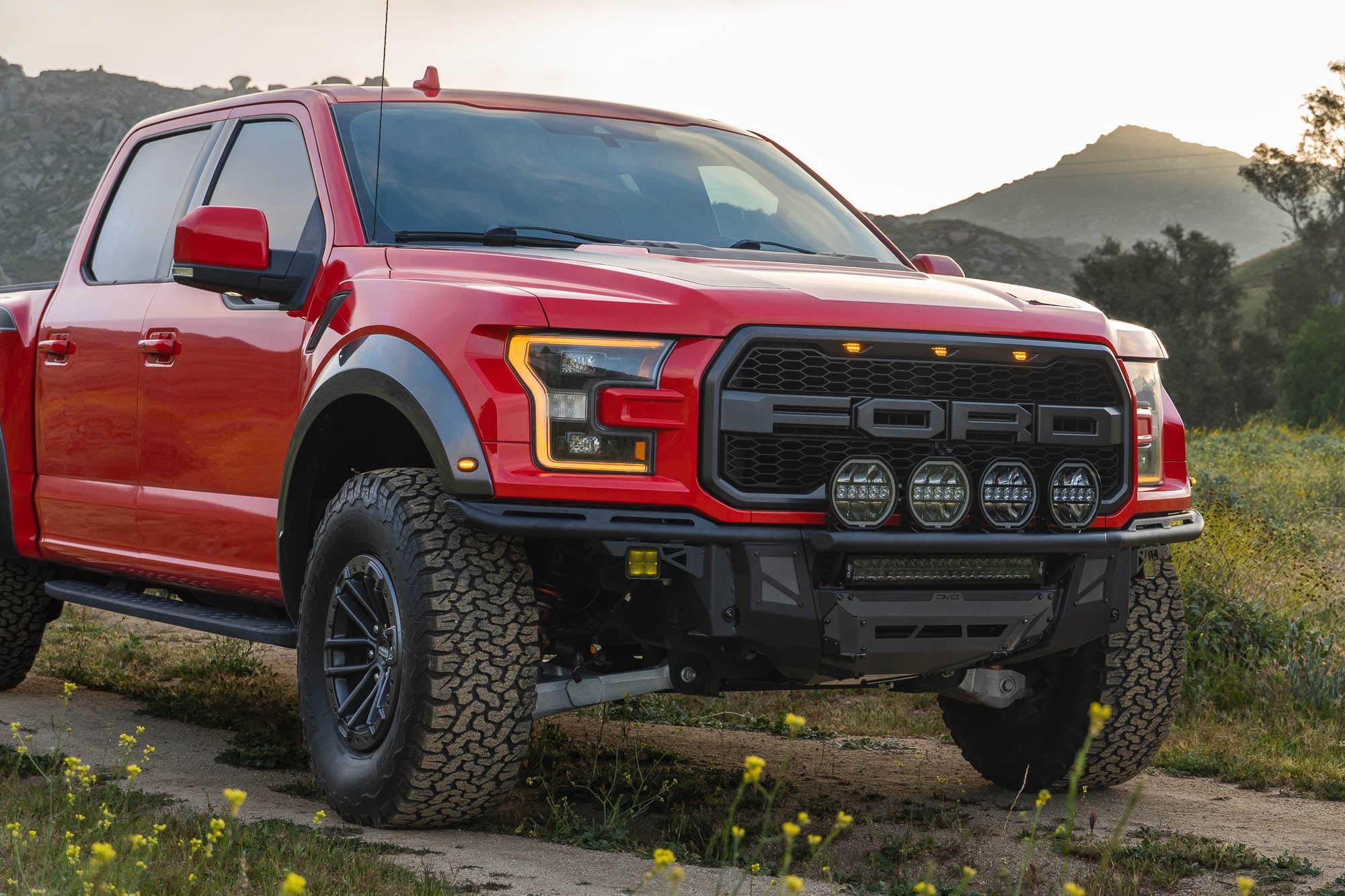 2017-2020-Ford-F-150-Raptor-Tube-Front-Bumper-Installed-2 - NVMOS