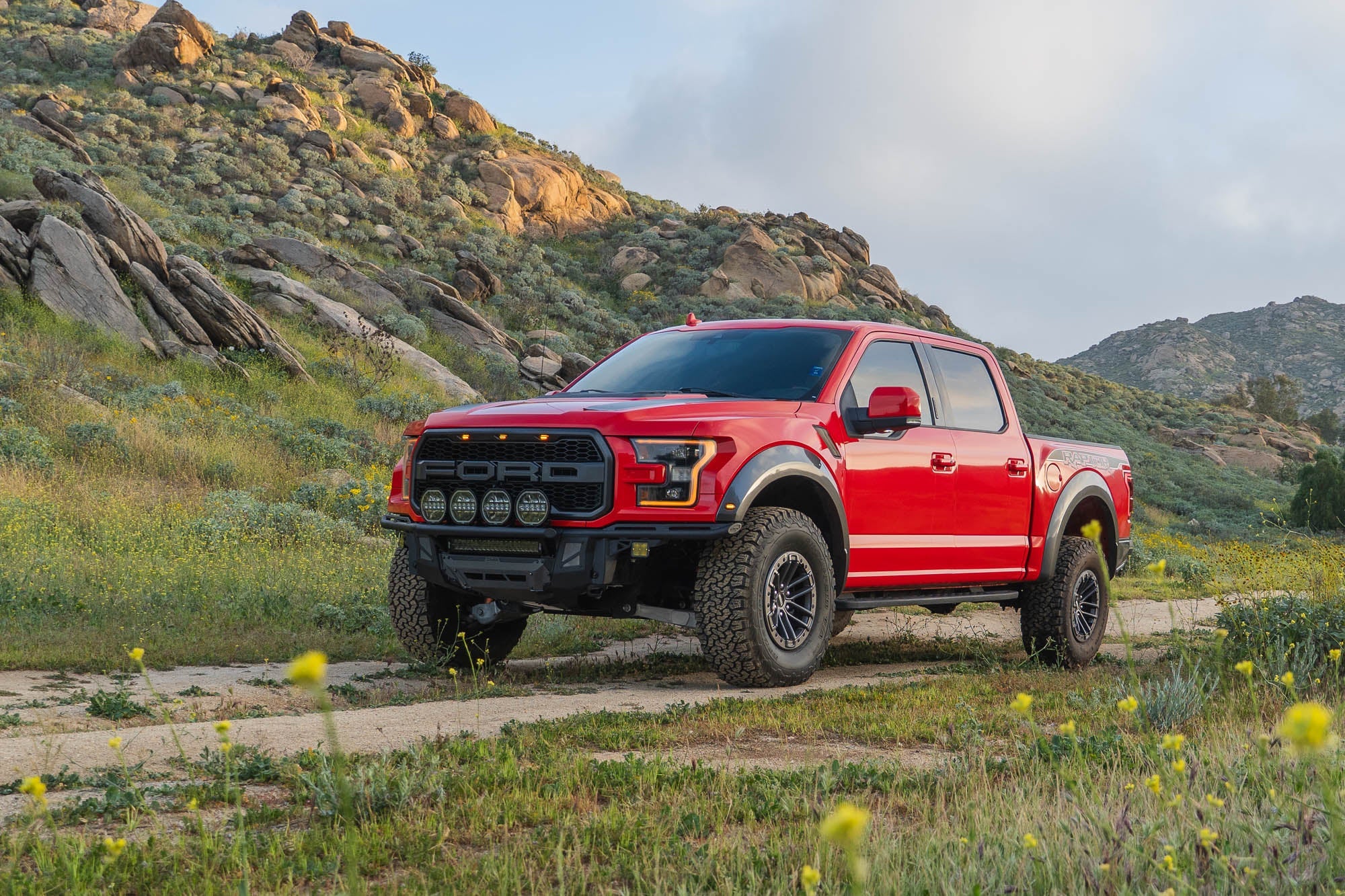2017-2020-Ford-F-150-Raptor-Tube-Front-Bumper-Installed-3 - NVMOS