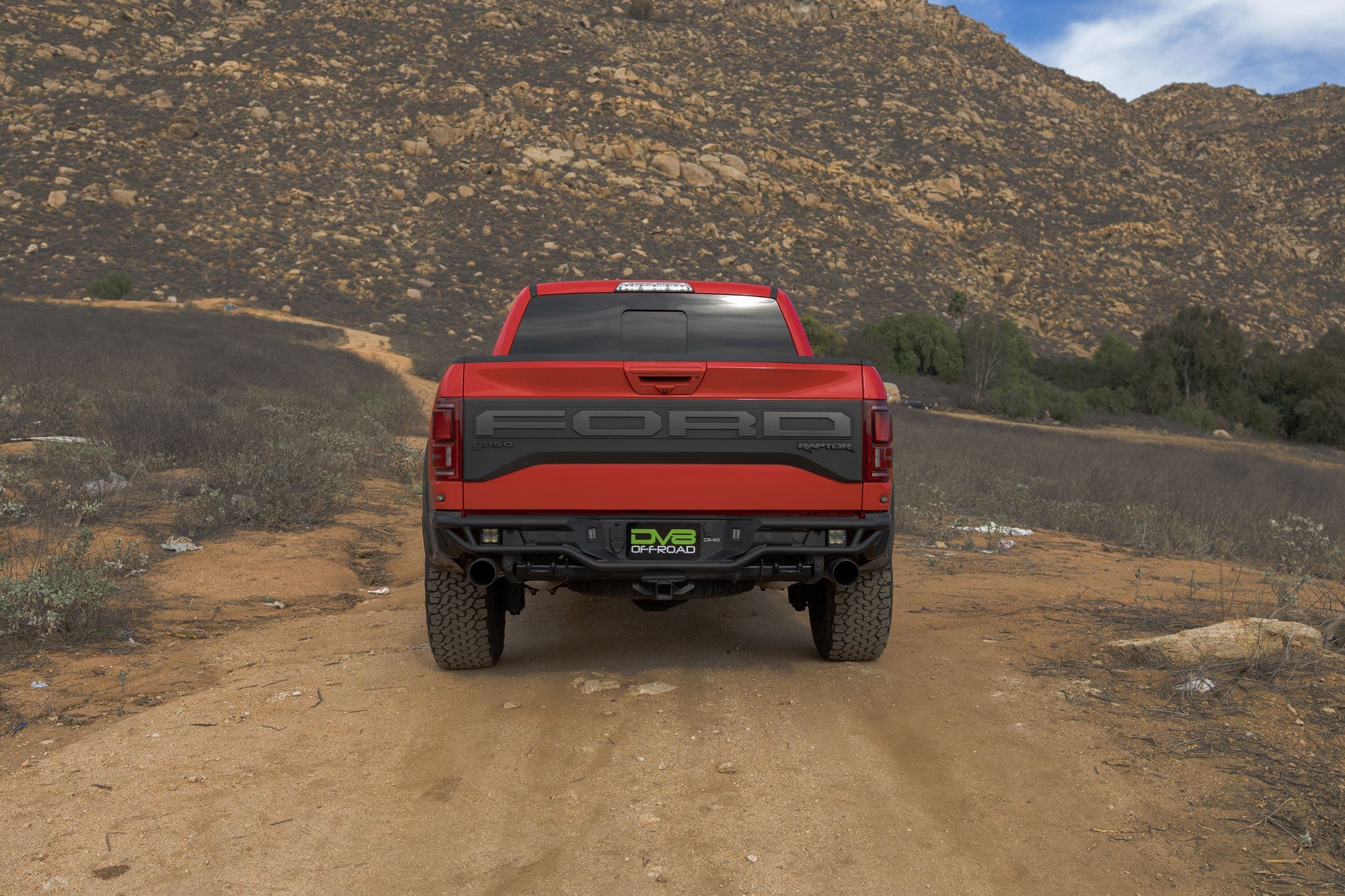 2017-2021-Ford-F-150-Raptor-Tube-Rear-Bumper-Installed-3 - NVMOS