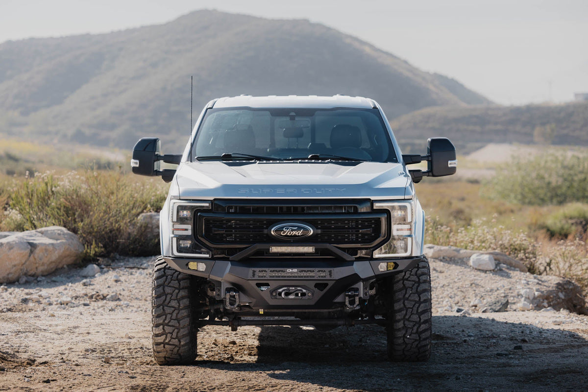 DV8 Offroad Spec Series front bumper for 2017-2022 Ford F-250 and F-350 Super Duty