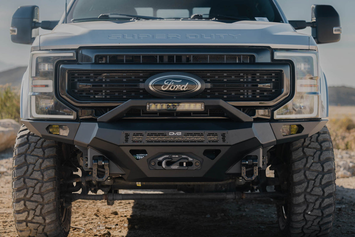 DV8 Offroad Spec Series front bumper for 2017-2022 Ford F-250 and F-350 Super Duty