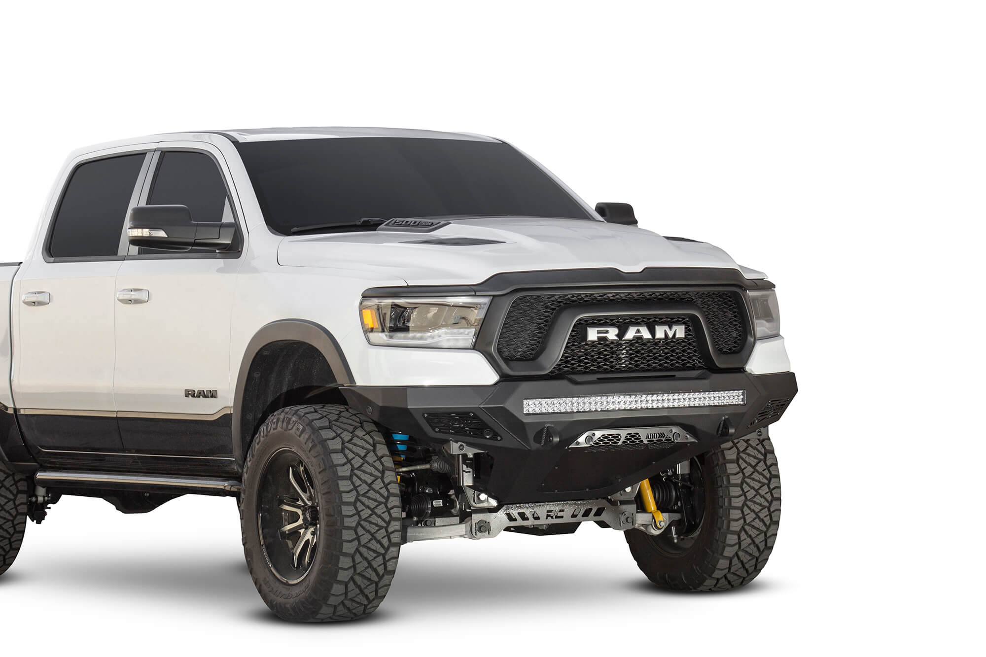 2019-RAM-Rebel-custom-front-bumper-with-sensors - NVMOS