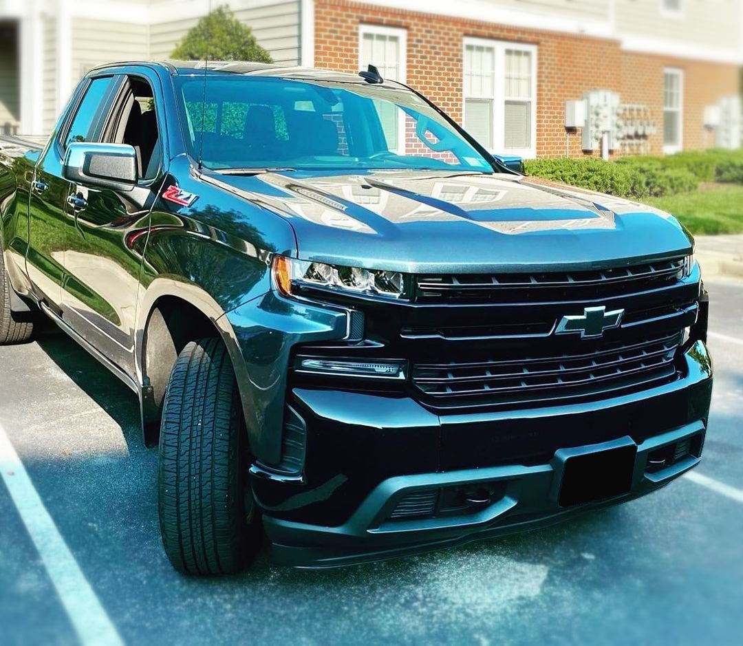 2019-2021 Chevy Silverado 1500 Front BumperShellz - Chrome Delete Bumper Overlay