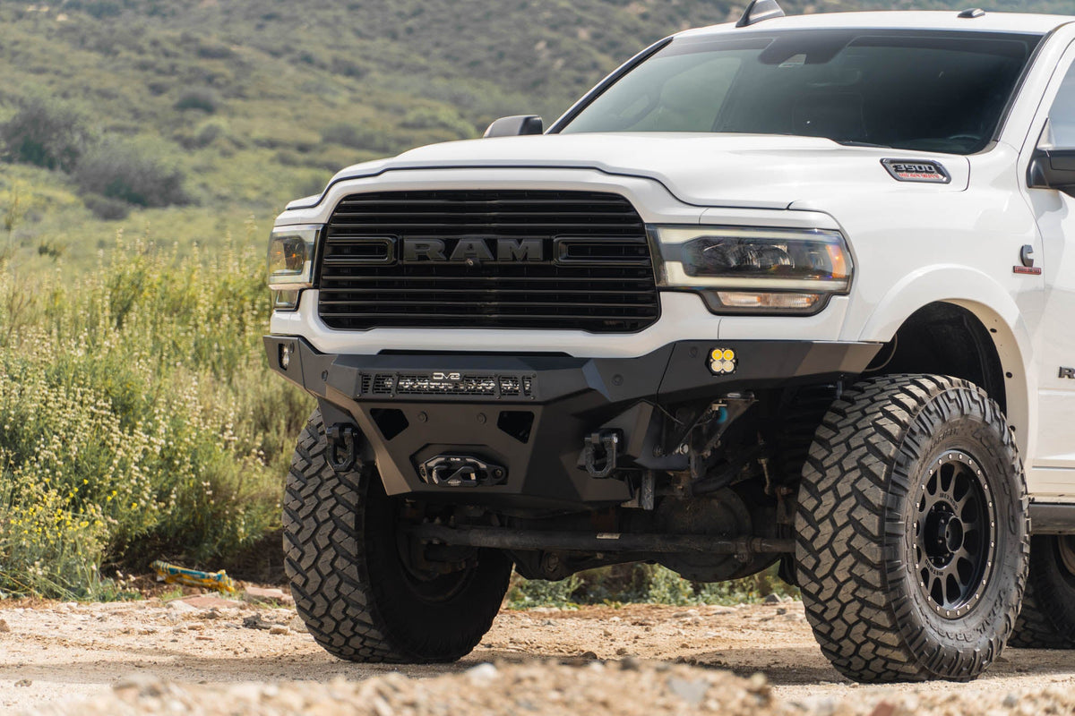 DV8 Offroad Spec Series front bumper for 2019-2026 Ram 2500/3500
