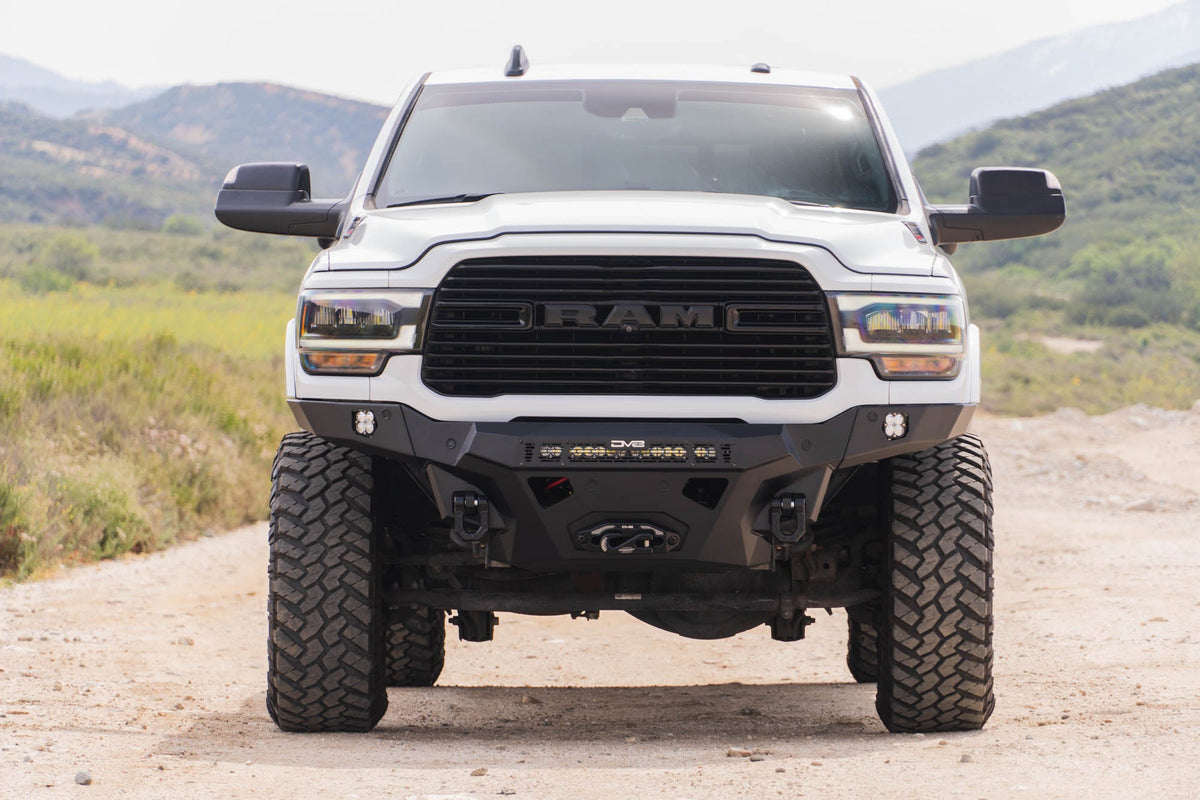 DV8 Offroad Spec Series front bumper for 2019-2026 Ram 2500/3500