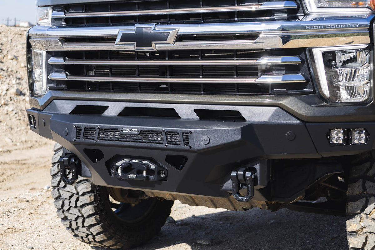 DV8 Offroad Spec Series front bumper for 2020-2023 Chevy Silverado 2500HD/3500HD