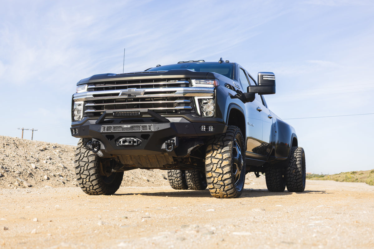 DV8 Offroad Spec Series front bumper for 2020-2023 Chevy Silverado 2500HD/3500HD